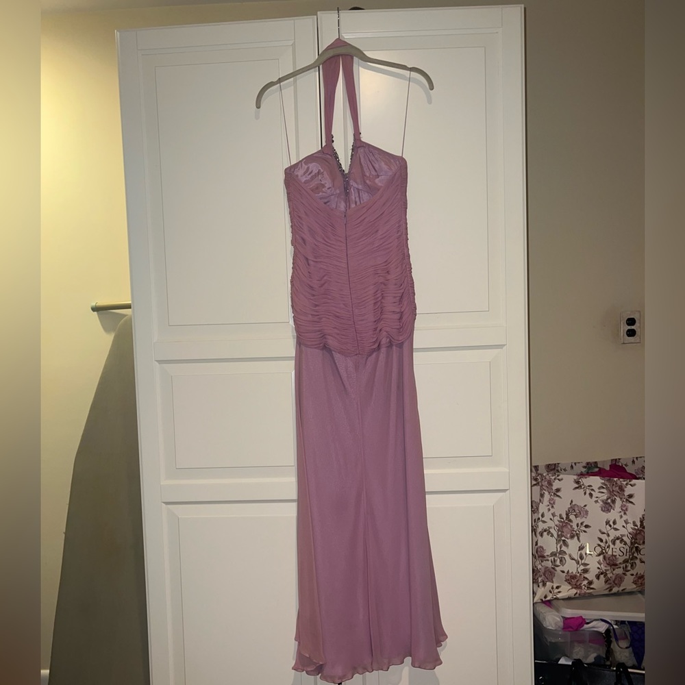 Niteline 100% silk chiffon embellished midi dress - Picture 6 of 9